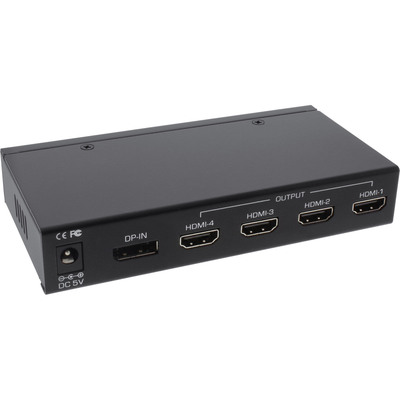 InLine® Displayport zu HDMI 2x2 Videowand Splitter, 1 Eingang auf 4 Ausgänge, 4K (Produktbild 2)