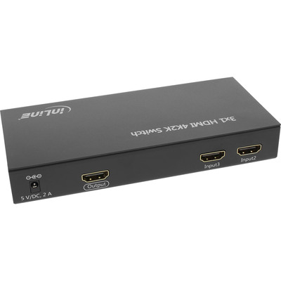 InLine® HDMI Switch / Umschalter, 3 Eingänge auf 1 Ausgang, 4K2K, 3D, HD Audio (Produktbild 2)