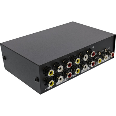 InLine® AV Umschalter manuell 4-port, 3x Cinch IN/OUT (Produktbild 2)