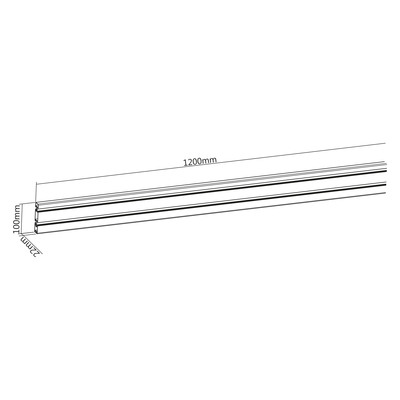 InLine® Slatwall Panel Aluminium, für Wandhalterung, weiß, 1,2m (Produktbild 6)