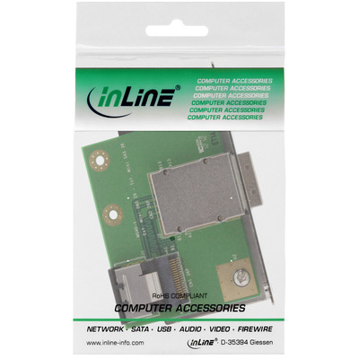 InLine® eSATA Slotblech, 2x eSATA Buchse extern auf intern SATA Stecker, 0,3m (Produktbild 3)