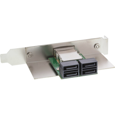 InLine® SAS Slotblech PCI + 50p Centr., ext. SFF-8088 (TARGET OUT) auf int. 4x SATA (HOST IN) (Produktbild 2)