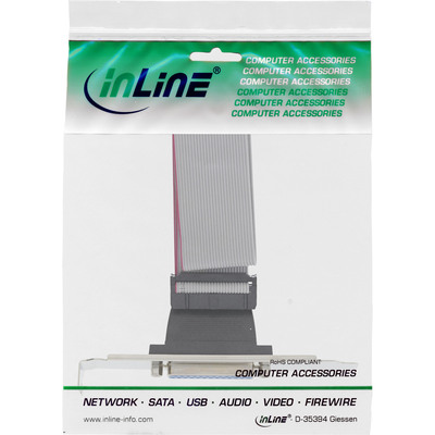 InLine® Slotblech Parallel, mit 25pol Sub D BU an 26pol BU-Leiste, 0,5m (Produktbild 3)