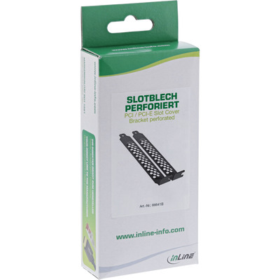 InLine® Slotblech perforiert, schwarz, 2er Pack (Produktbild 2)