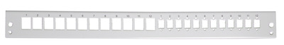 Frontplatte 1HE 12x Keystone + 12x SC- -- Simplex, RAL7035, 53036.1 (Produktbild 1)