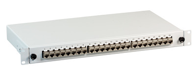 Frontplatte 1HE fr 24x Slimline -- Keystone E-20095, RAL7035, 53036.3 (Produktbild 1)