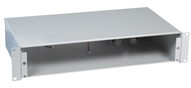LWLSpleibox nicht ausz.2HE,19 Zoll RAL7035 ohne Frontplatte, 53602.0 (Produktbild 1)