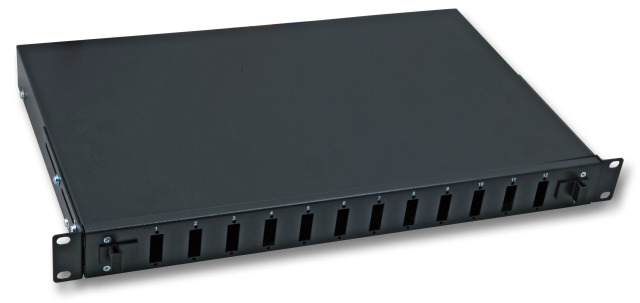 Spleibox 24ST RAL7021, 1HE,Front mit, Teleskopauszug, 53640.1 (Produktbild 1)