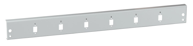 Frontplatte 1HE 6SC simplex senkrechte, Anordnung RAL7035, 53018.1 (Produktbild 1)