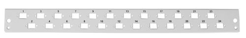 Frontplatte 1HE 24SCs (24LCD) waagerecht versetzt, RAL7035, 53025.4 (Produktbild 1)