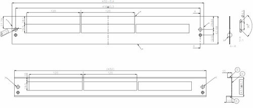 Frontplatte 1HE fr 24x Slimline Keystone E-20095, RAL7035, 53036.3 (Produktbild 1)