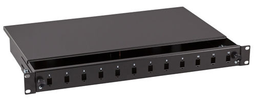 Spleißbox 12SC-simplex-Front fest, RAL9005, 1HE, 53601TS.9 (Produktbild 1)