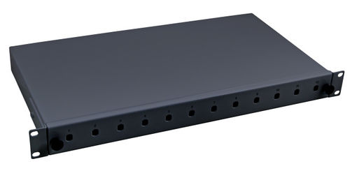 Spleißbox 6SC(D)-Front senkr. ausziehbar RAL9005, 1HE, 53600TS.6 (Produktbild 1)