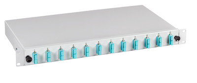 Spleißbox SC 50/125µm OM2 ausziehbar 48  -- Pigtails abgesetzt/24 Kuppl., BA71203.48 (Produktbild 1)