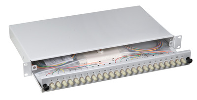 Spleißbox ST 50/125µm OM2 ausziehbar 6  -- Pigtails abgesetzt/6 Kuppl., BA71006.6 (Produktbild 1)