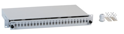 INFRALAN© Spleißbox ausziehbar 24x -- LC-Duplex unbestückt, grau, ISB-LCDU-24-GR (Produktbild 1)