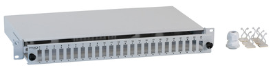 INFRALAN© Spleißbox ausziehbar 24x -- SC-Duplex unbestückt, grau, ISB-SCDU-24-GR (Produktbild 1)