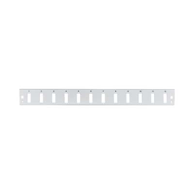 Frontblende 12 x SC Duplex/LC Quad -- horizontal, versetzt, grau, VSB-FP-12SC-D-H (Produktbild 1)