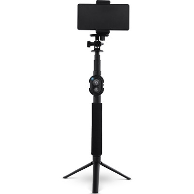 InLine® Selfie Stick / Mini Handy Stativ, Bluetooth Funkauslöser, Teleskop, schwarz, Aluminium, 0,75m (Produktbild 2)