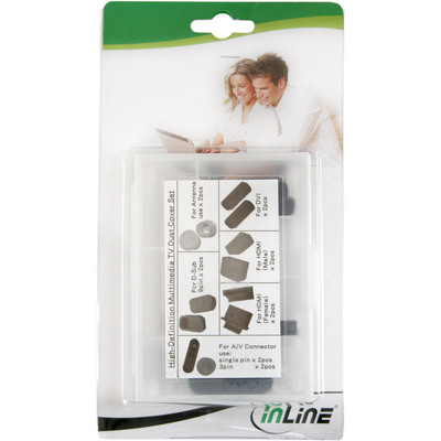 InLine® Staubschutz-Set, für Multimedia (HDMI, DVI, Cinch, Antenne), 14-teilig (Produktbild 11)
