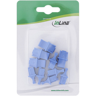 InLine® Staubschutz, für RJ45 Buchse blau 10er Blister  (Produktbild 5)