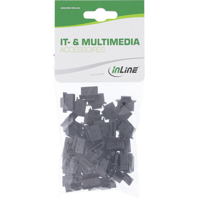 InLine® Staubschutz, für DisplayPort Buchse schwarz 50er Pack (Produktbild 3)