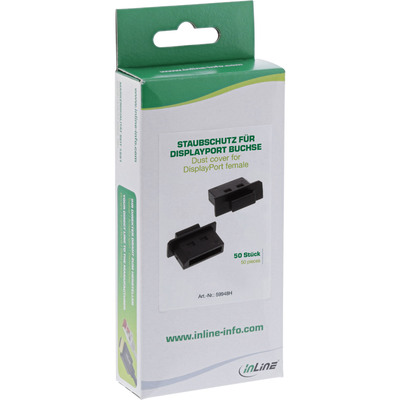 InLine® Staubschutz, für DisplayPort Buchse schwarz 50er Pack (Produktbild 3)