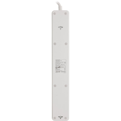 InLine® Steckdosenleiste, 5-fach Schutzkontakt, Überspannungsschutz und QuickCharge USB, mit Schalter, 1,5m, weiß (Produktbild 3)