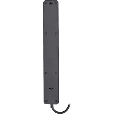 InLine® Steckdosenleiste, 5-fach Schutzkontakt, Überspannungsschutz und QuickCharge USB, mit Schalter, 1,5m, schwarz (Produktbild 3)