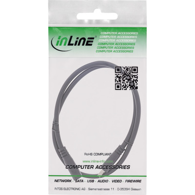 InLine® DC Verlängerungskabel, DC Stecker/Buchse 3,5x1,35mm, AWG 18, schwarz, 1m (Produktbild 11)