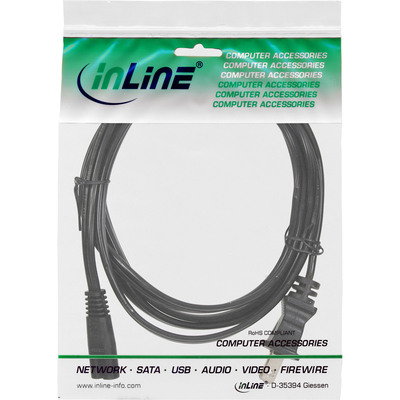 InLine® Netzkabel, Netzstecker USA auf Euro 8 C7 Stecker, 3m (Produktbild 2)