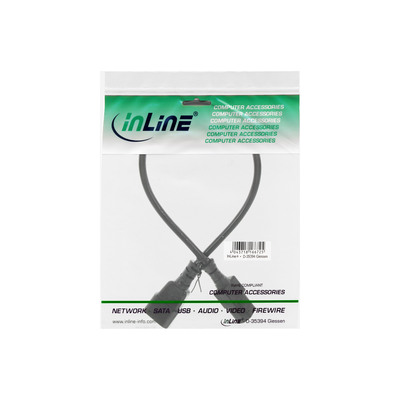 InLine® Kaltgeräteverlängerung, C13 auf C14, 0,5m (Produktbild 2)