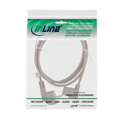 InLine® Netzkabel, Schutzkontakt gew. auf Kaltgerätest. C13 rechts gew. gr. 1m (Produktbild 2)