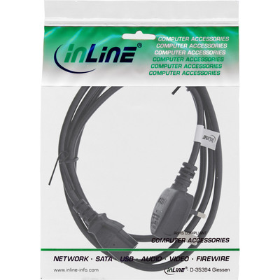 InLine® Netzkabel, Netzstecker England auf Kaltgerätestecker C13, 0,5m (Produktbild 2)