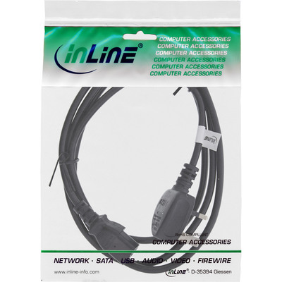 InLine® Netzkabel, Netzstecker England auf Kaltgerätestecker C13, 2m (Produktbild 2)