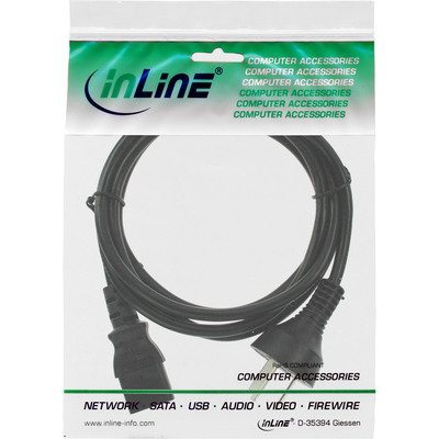 InLine® Netzkabel, Netzstecker China auf Kaltgerätestecker C13, 0,5m (Produktbild 2)