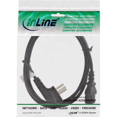 InLine® Netzkabel, Netzstecker Israel auf Kaltgerätestecker C13, 1,8m (Produktbild 2)
