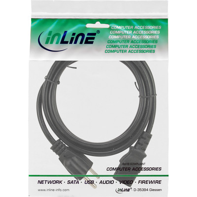 InLine® Netzkabel, Netzstecker Japan auf Kaltgerätestecker C13, 1,8m (Produktbild 2)