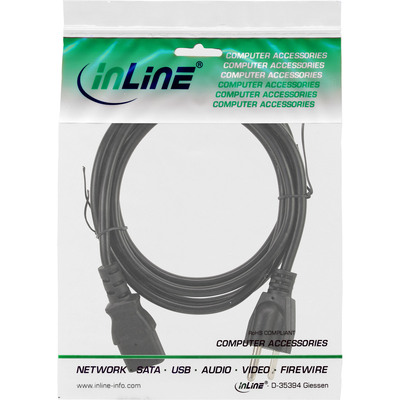InLine® Netzkabel, Netzstecker USA auf Kaltgerätestecker C13, 1m (Produktbild 2)