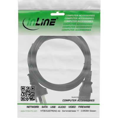 InLine® Netzkabel, Netzstecker Australien auf Kaltgerätestecker C13, 5m (Produktbild 2)