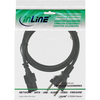 InLine Netzkabel, Schutzkontakt gerade auf Kaltgerätestecker C13, 0,3m, schwarz (Produktbild 11)