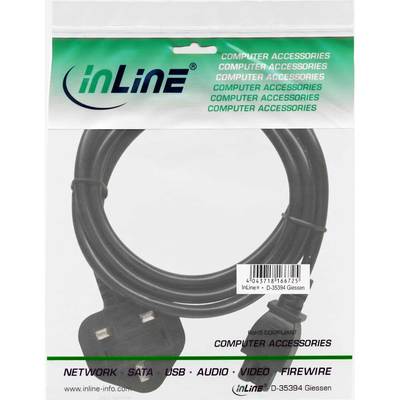 InLine Netzkabel fr Notebook, England, 3pol Kupplung, 2m (Produktbild 11)