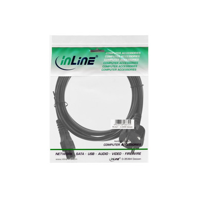 InLine® Netzkabel für Notebook, 3pol Kupplung, schwarz, 5m (Produktbild 3)