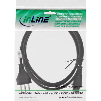 InLine® Netzkabel für Notebook, Italien, 3pol Kupplung, 2,0m (Produktbild 2)