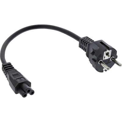 InLine® Netzkabel für Notebook, 3pol Kupplung, schwarz, 0,3m (Produktbild 2)