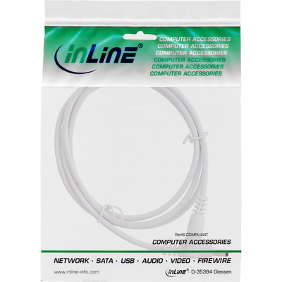 InLine® Verlängerungskabel, DC Stecker 4,0x1,7mm, weiß, 1m (Produktbild 2)