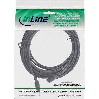 InLine® Verlängerungskabel DC Stecker 4,0x1,7mm, schwarz, 2m (Produktbild 2)