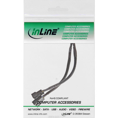 InLine Y-Kabel für Lüfter PWM, 4pol Molex  1 Stecker / 2 Buchse, 0,15m (Produktbild 11)