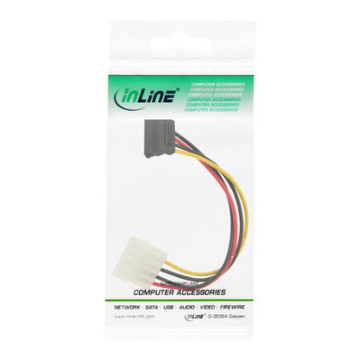 InLine® SATA Stromadapterkabel, 1x 13,34cm (5,25) Buchse an 15pol SATA Stecker, nach unten abgewinkelt (Produktbild 11)