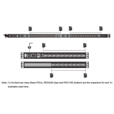 ATEN PE0118SG 19 Stromverteilung 1HE 10A 18-Port IEC-C13 Basic PDU mit Überspannungsschutz (Produktbild 3)